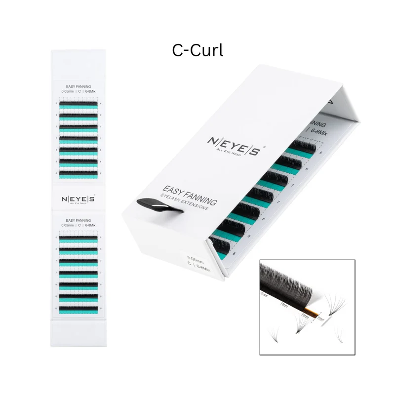 Easy Fanning Lashes C-Curl – Wimpernextensions für perfekte Fächer