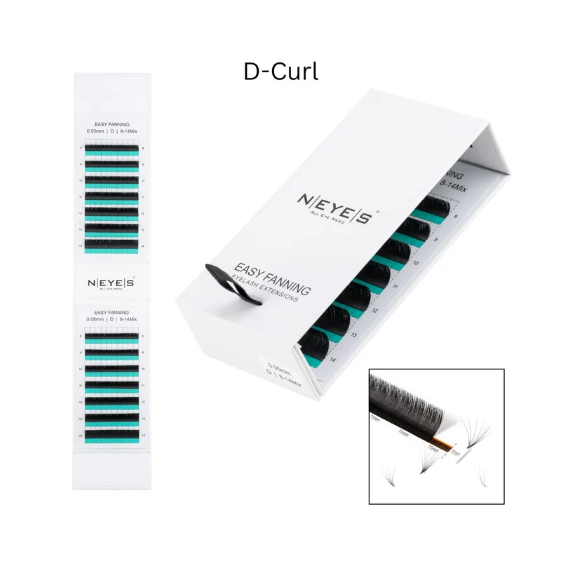 Easy Fanning Lashes D-Curl – Wimpernextensions für perfekte Fächer