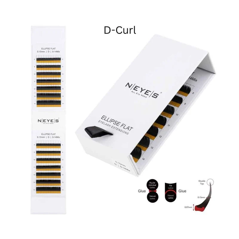 Ellipse Flat Lashes D-Curl – flache Wimpern
