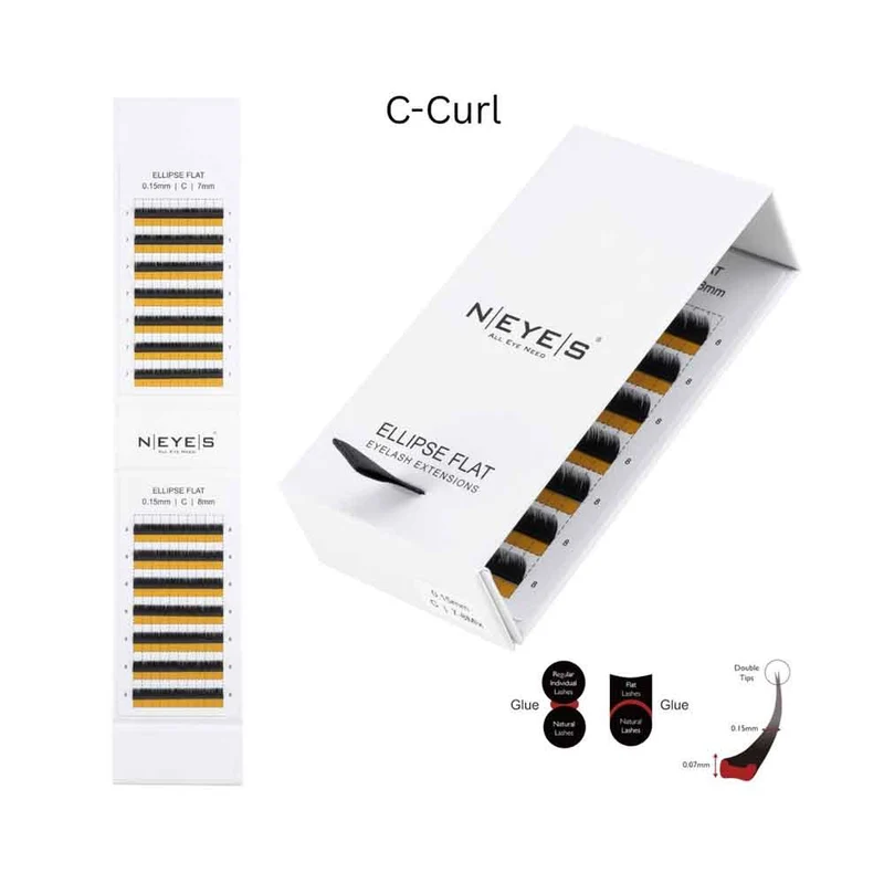 Ellipse Flat Lashes C-Curl - flache Wimpern
