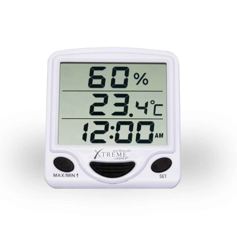 Hygro-Thermometer mit Uhr Feuchtigkeitsmesser