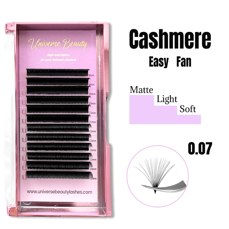 0.07 MM Cashmere Easy Fan Lashes 8-15 Mix Länge