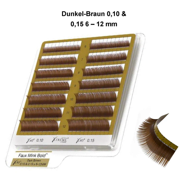 Farbige Einzelwimpern X40 Faux Mink Bold Color