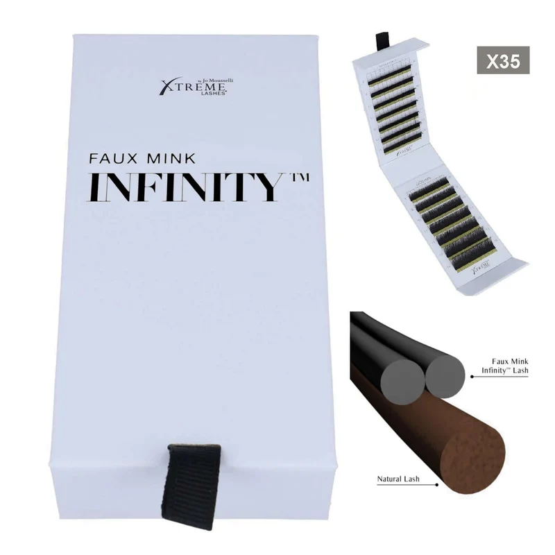 Flache Wimpern Faux Mink Infinity X35 B-Curl