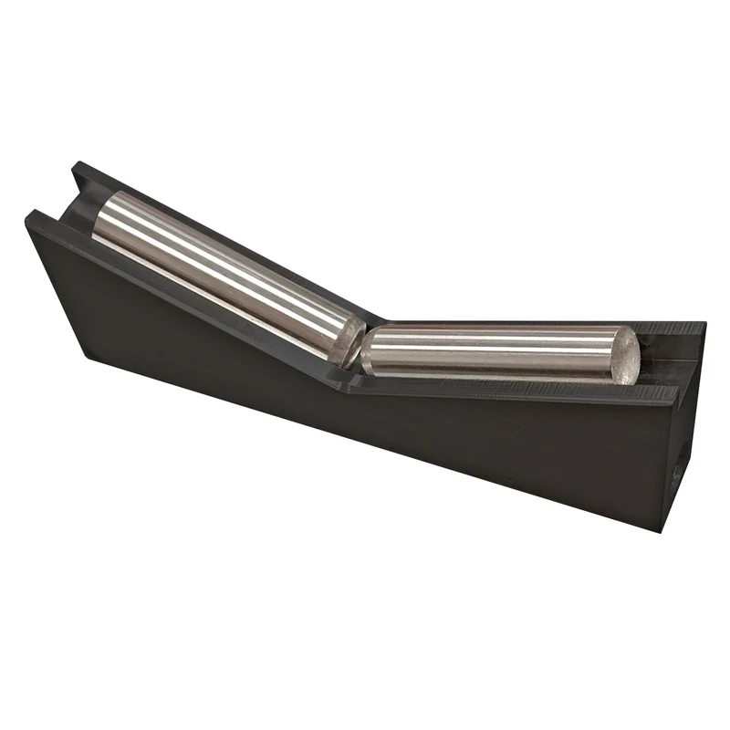 Prismatischer Anschlag 120° (Positioniersystem für Feinmesstische)