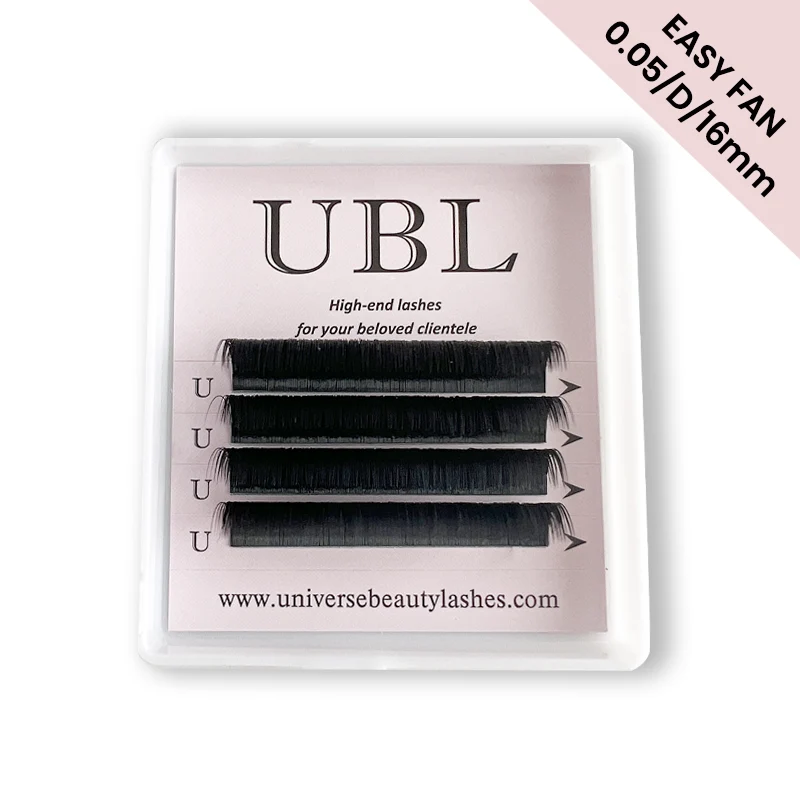Mini-Tablett 0.05 mm Hyloon Easy Fan Lash Extensions 16 mm/17 mm – 4 Reihen