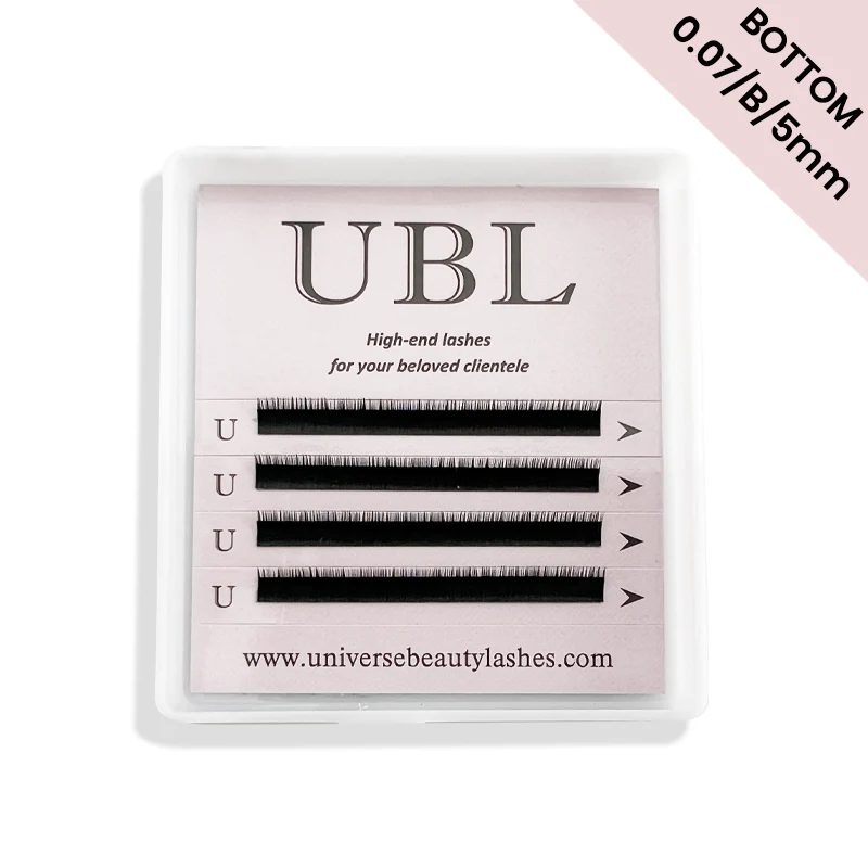 Untere untere Wimpernverlängerung 5 mm/6 mm/7 mm 0.07 mm – 4 Reihen