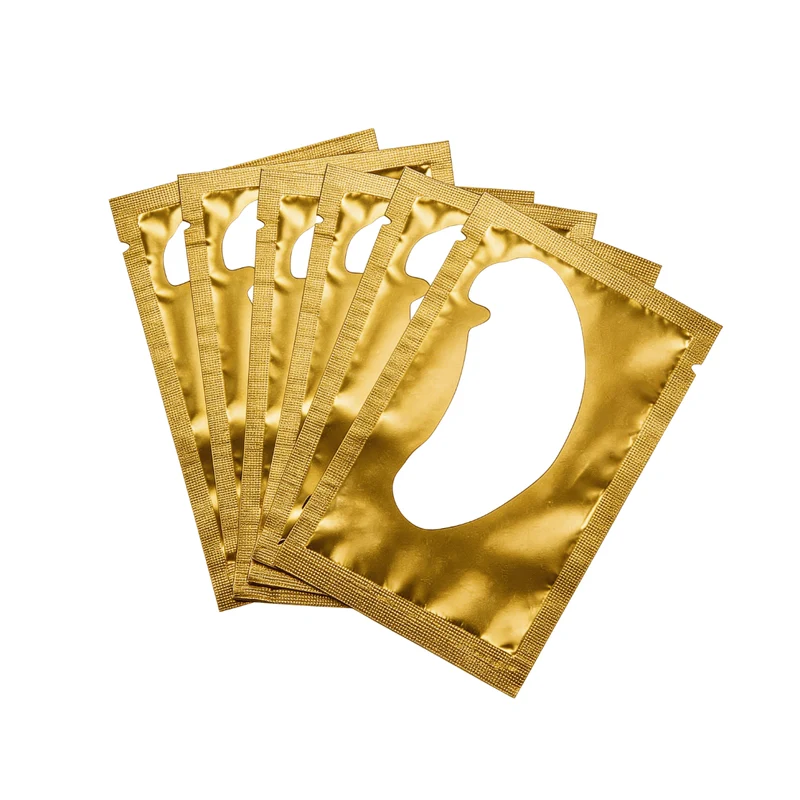 Goldene Wimpernverlängerungs-Gel-Patches, 50 Stück/Packung