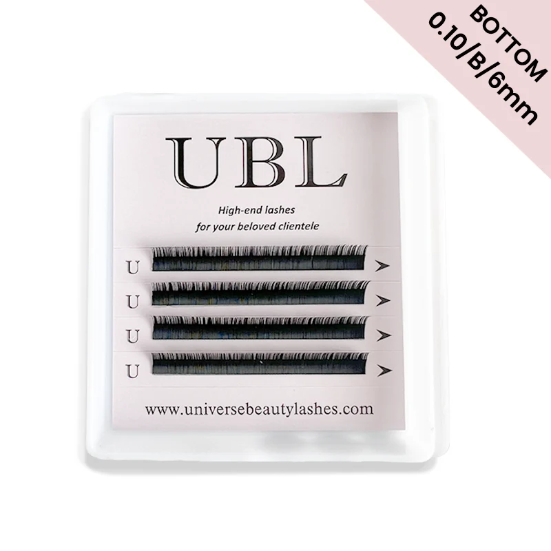 Untere untere Wimpernverlängerung 6 mm/7 mm 0.10 mm – 4 Reihen