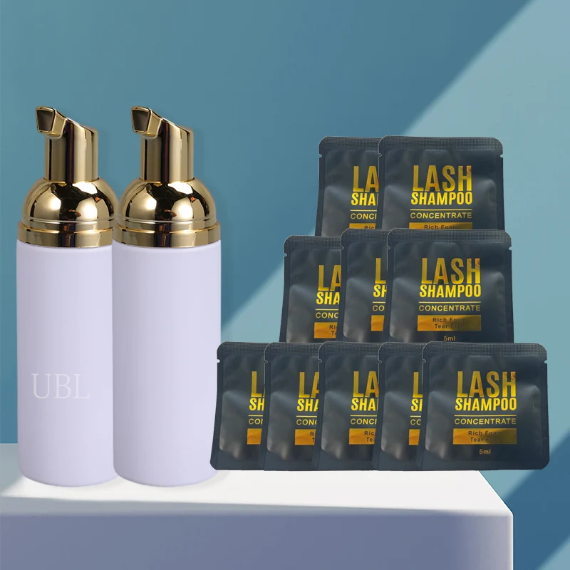 Nicht reizendes Wimpernshampoo-Konzentrat für die Nachbehandlung der Wimpernverlängerung, 5 ml*10