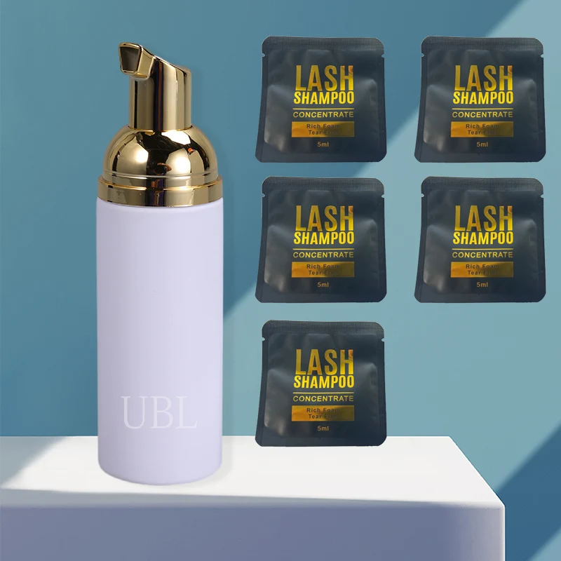Nicht reizendes Wimpernshampoo-Konzentrat für die Wimpernreinigung im Salon, 5 ml*5
