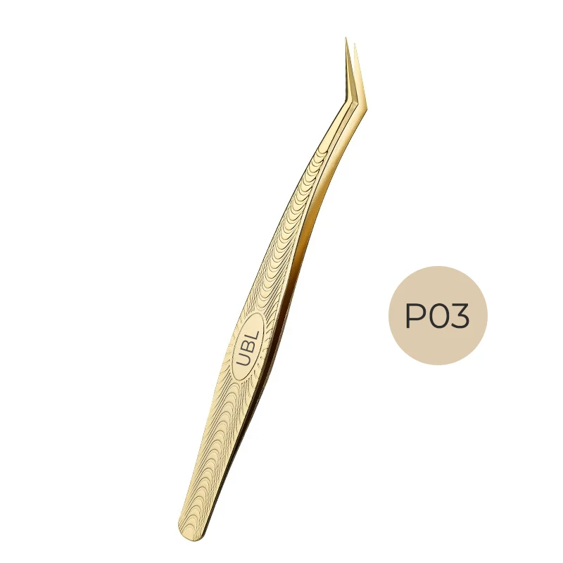 P03-Phenix Golden Pinzette für Wimpernverlängerungen
