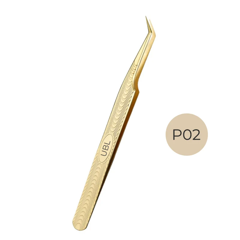 P02-Phenix Golden Pinzette für Wimpernverlängerungen