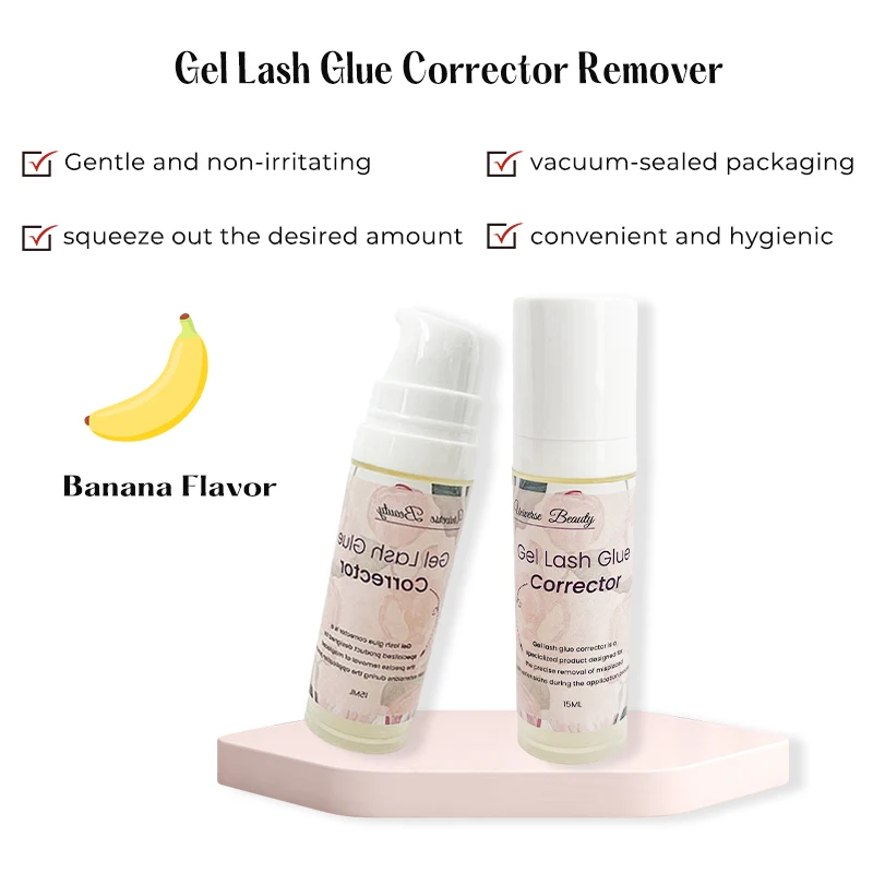 Gel-Wimpernkleber-Korrekturentferner mit Bananengeschmack