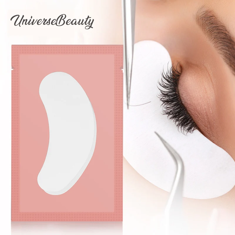 Rosa Wimpernverlängerungs-Gel-Patches, 50 Stück/Packung