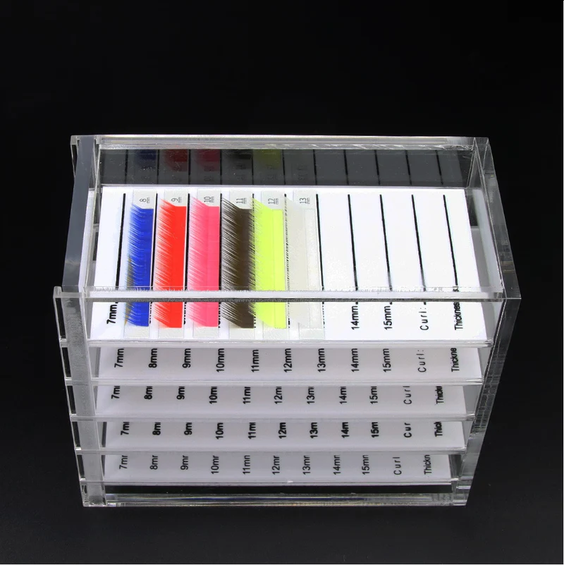 5-lagiges Acryl-Organizer-Etui für künstliche Wimpern | Transparente Make-up-Aufbewahrungsbox für die Wimpernverlängerung