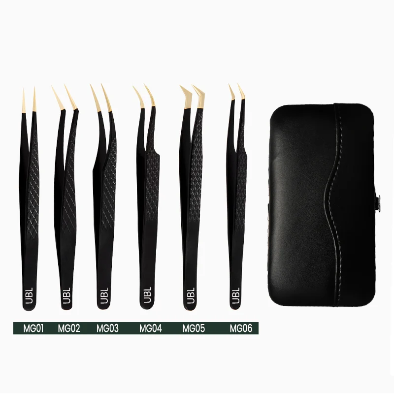 MG Hochpräzises, leichtes Pinzettenset für Wimpernverlängerungen
