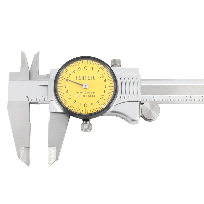 ASIMETO Uhren-Messschieber mit Aluminium-Gehäuse
