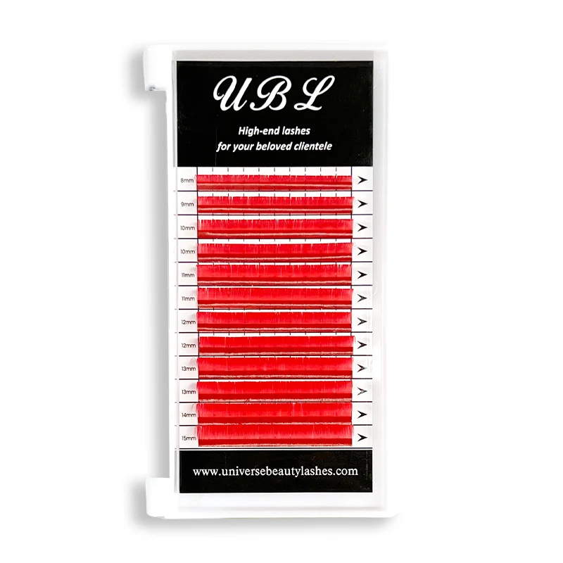 Rote Wimpern 0.07 Premium Wimpernverlängerungen