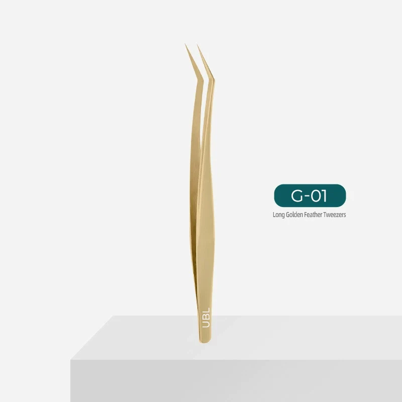 Goldenes Pinzettenset für Wimpernverlängerungen (G01+G03+G04+G06)