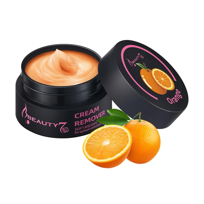 Beauty7 Eyelash Glue Remover Cream Eyelash Extension Remover Orange Eyelash Glue Solvent Eyelash Extension Remover Remover Cream Eyelash Extension Adhesive Remover 5 ml Fragrance: Orange Fragrance