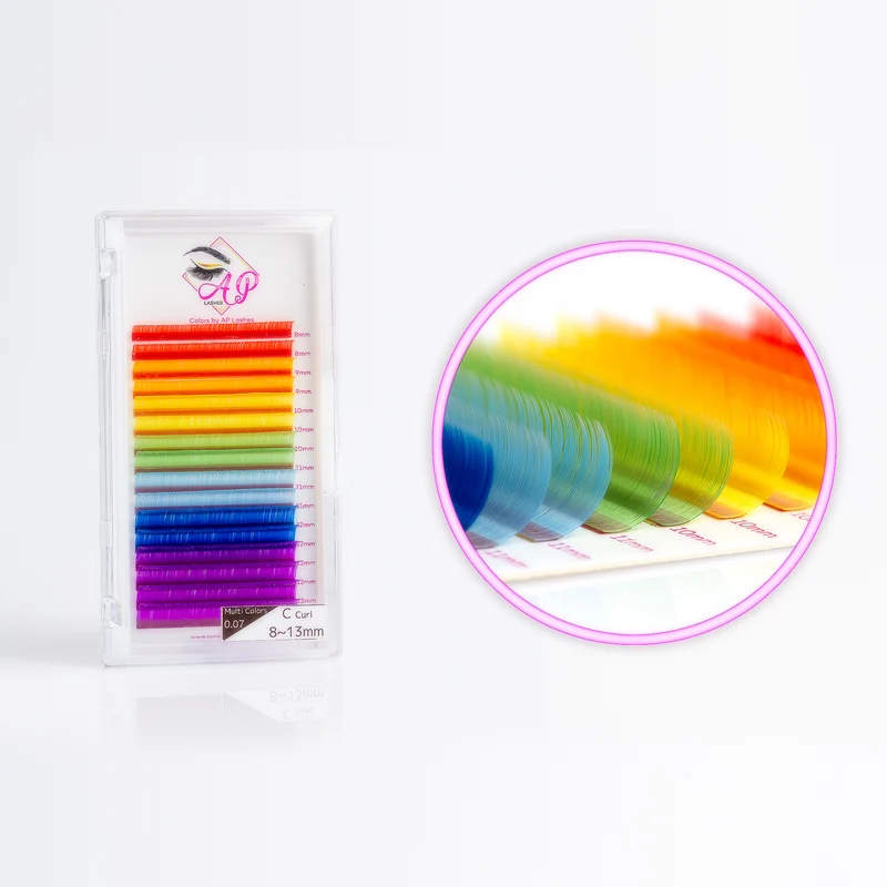 Wimpernextensions, 0.07 - Mixed Colors