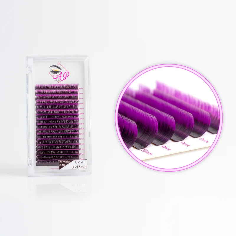 Wimpernextensions, 0.10 - Color Black Violet
