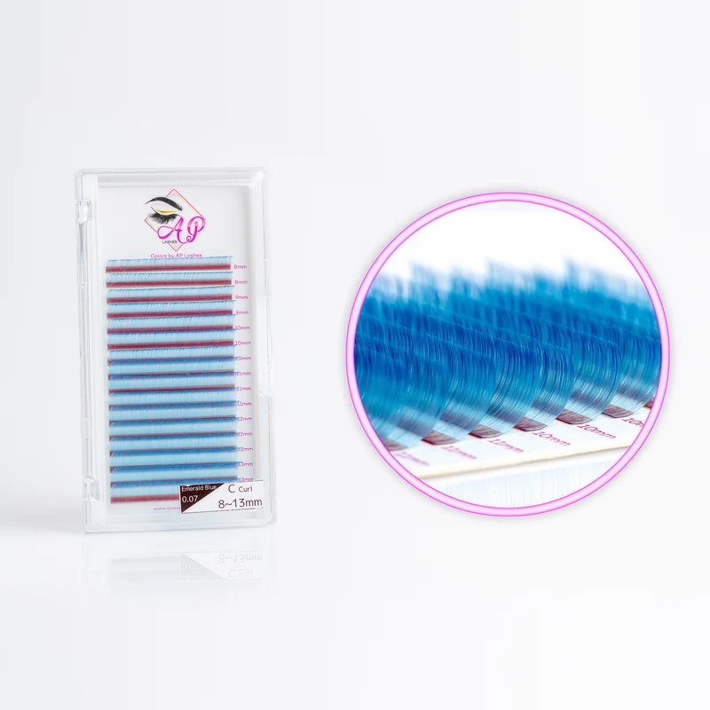Wimpernextensions, 0.07 - Color Ocean Blue