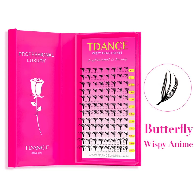 Pestañas Anime Wispy Mariposa 0.07mm 12 Hileras
