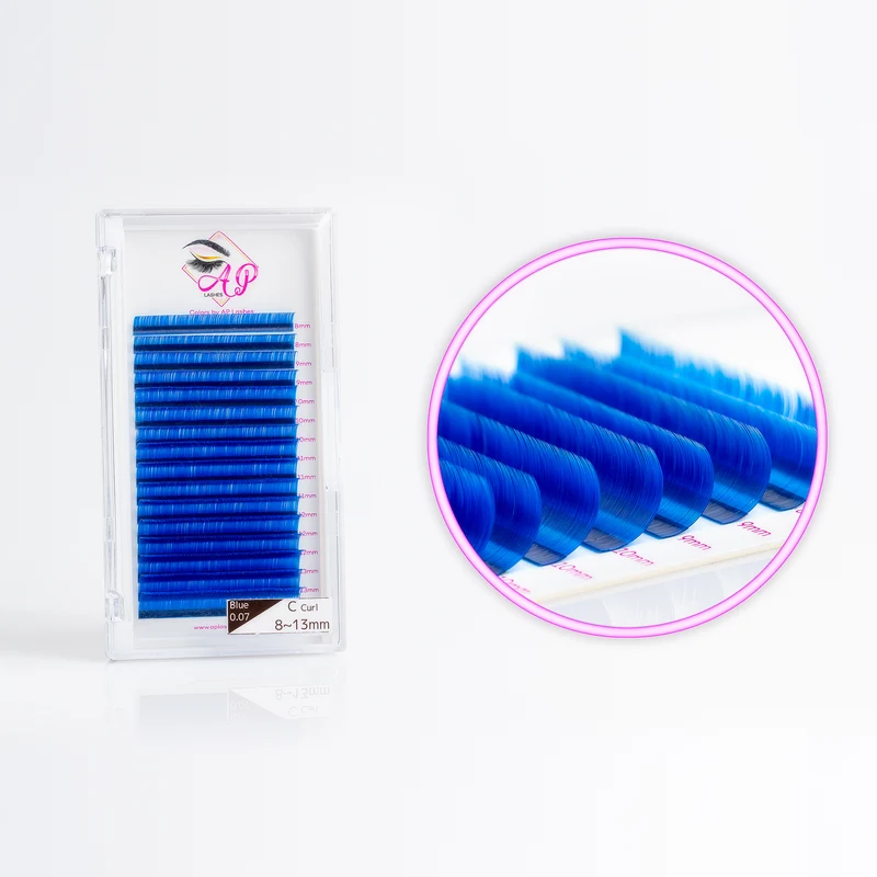 Wimpernextensions, 0.07 - Color Blue