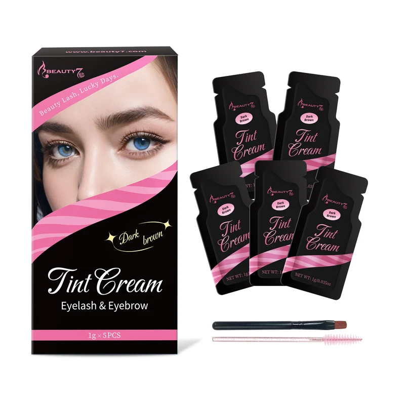 Beauty7 Brow Tint Kit Eyebrow Tint Kit Dark Brown