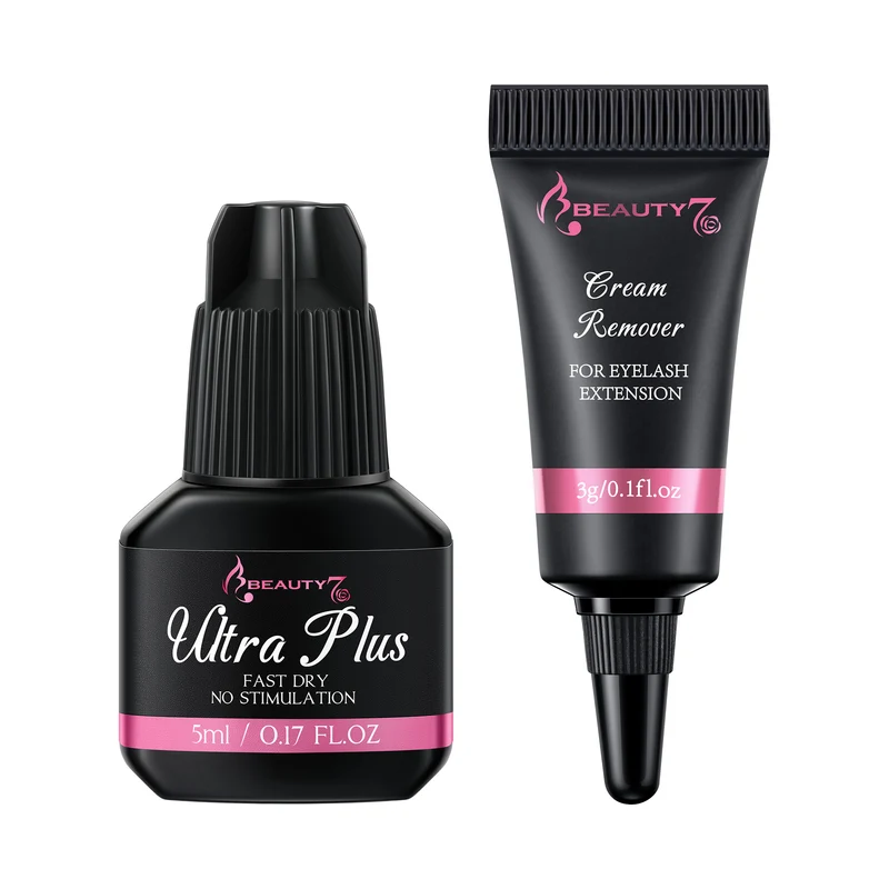 Beauty7 Ultra Plus Lash Glue with Cream Remover Kit