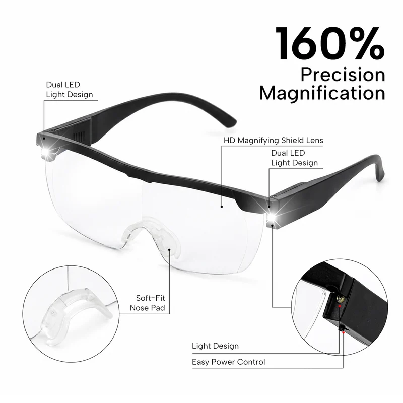 LED Magnifying Glasses with Light for Lash Extensions