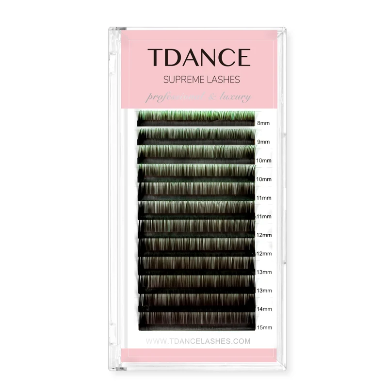 0.07MM Extensiones de Pestañas de Volumen con Color Degradado
