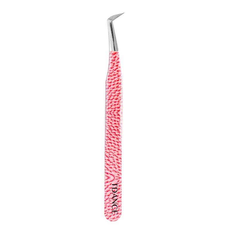 TP-08 Pink Marbling Tweezers For Eyelash Extension