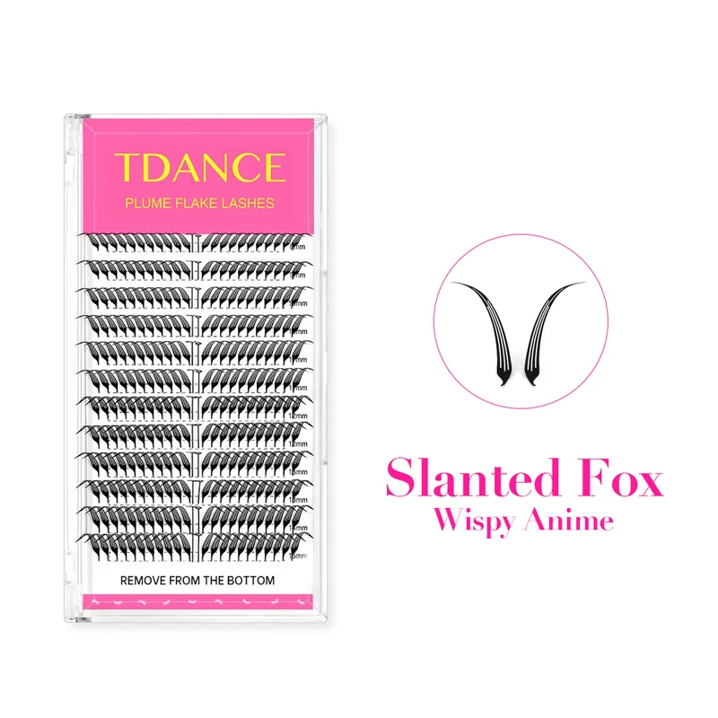 Pestañas Anime Wisps de Fox en diagonal de 0.07 MM con 12 filas