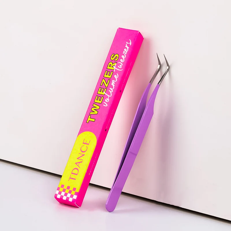Curved Volume Fiber Tweezers For Eyelash Extension