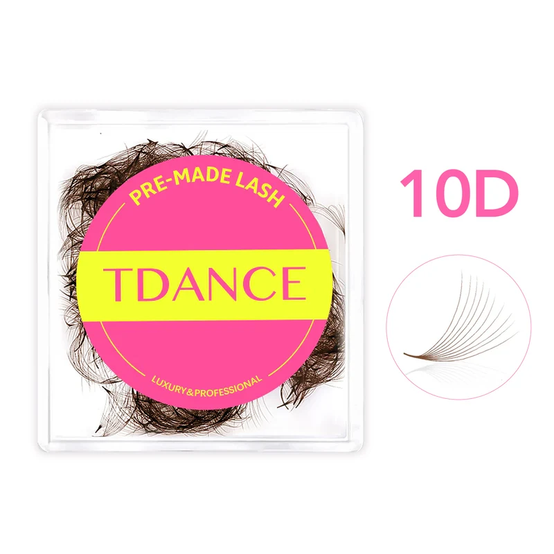 10D Colored Dark Brown Premade Volume Loose Fans(500 Fans)