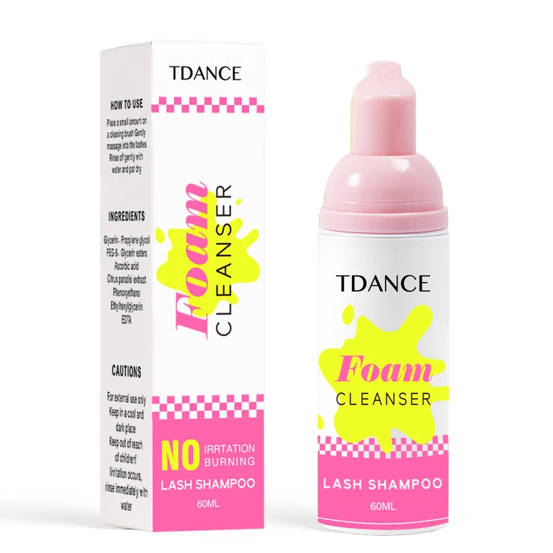 White Bottle Eyelash Extension Cleanser Foam 60ML