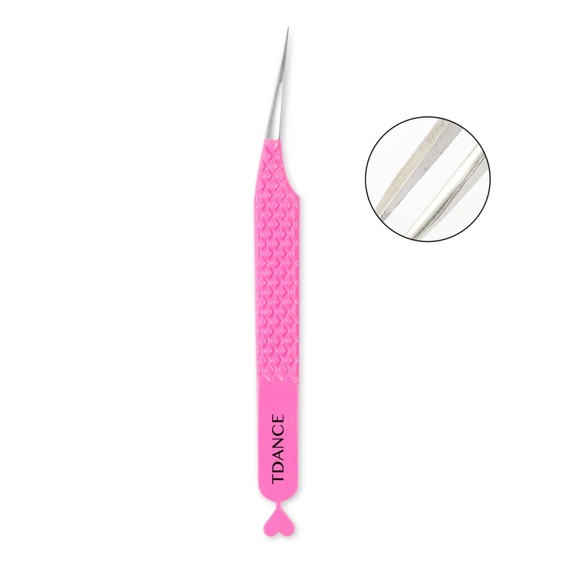 Pinzas Rosas TP-03 En Forma De Corazón Para Extensiones De Pestañas