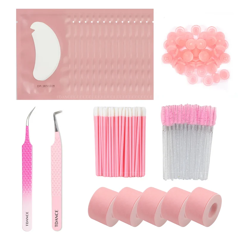 Kit De Accesorios Para Pestañas Rosa