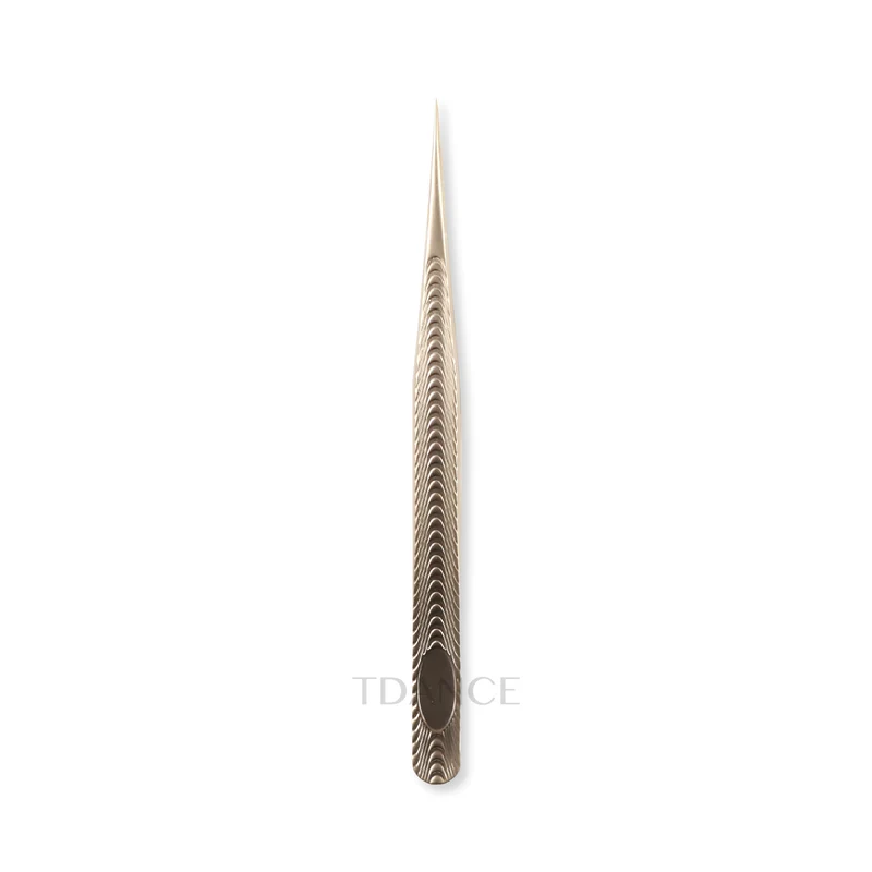 Pinzas Doradas TF-08 Con Diseño De Escamas De Pez Para Extensiones De Pestañas