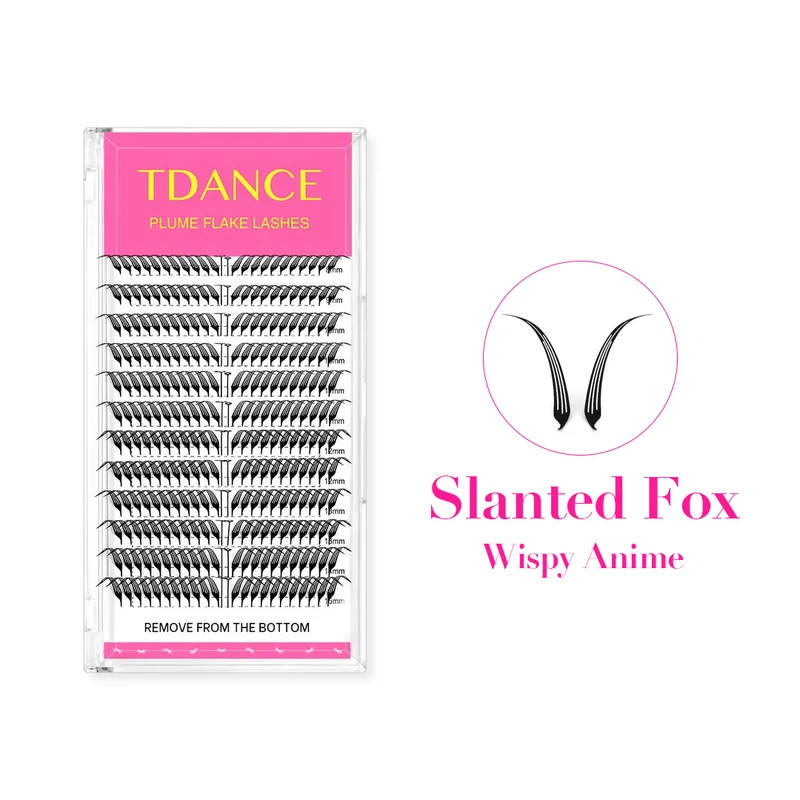 12Rows 0.07MM Slanted Fox Wispy Anime Lashes