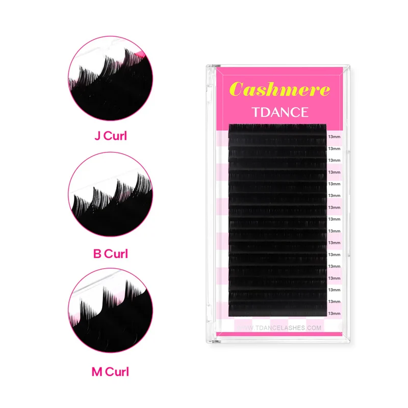16Rows B/J/M/L/LD Curl TDANCE Cashmere Volume Eyelash Extensions