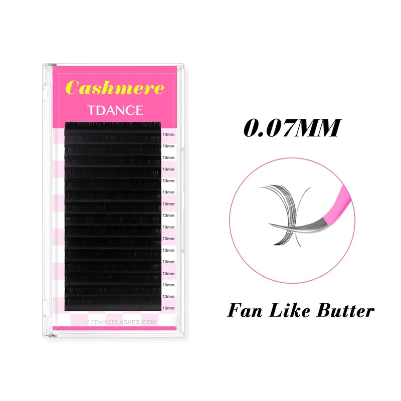 16 Rows 0.07MM TDANCE Cashmere Premium Mega Volume Eyelash Extensions