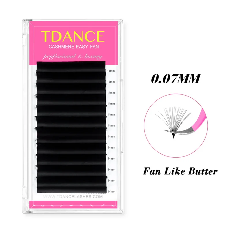 0.07MM TDANCE Cashmere Easy Fan Mega Volume Eyelash Extensions