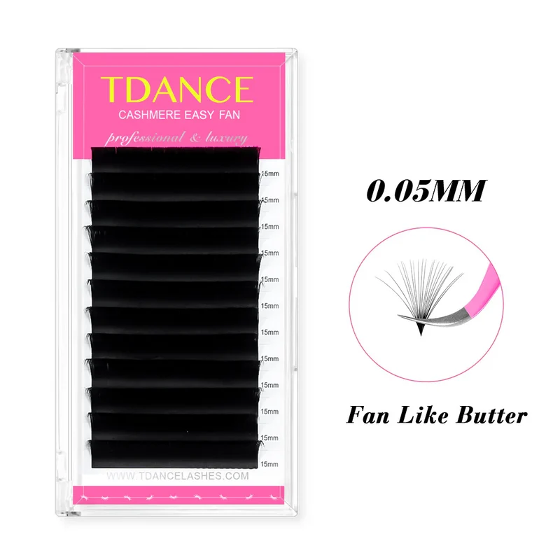 0.05MM TDANCE Cashmere Easy Fan Mega Volume Eyelash Extensions
