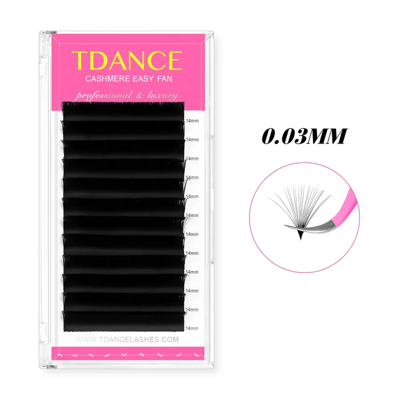 0.03MM TDANCE Cashmere Easy Fan Mega Volume Eyelash Extensions