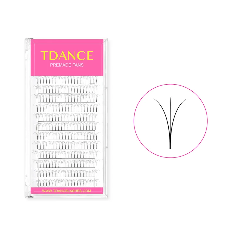 3D Premade Volume Fans Lashes 12 Rows (Long Stem)