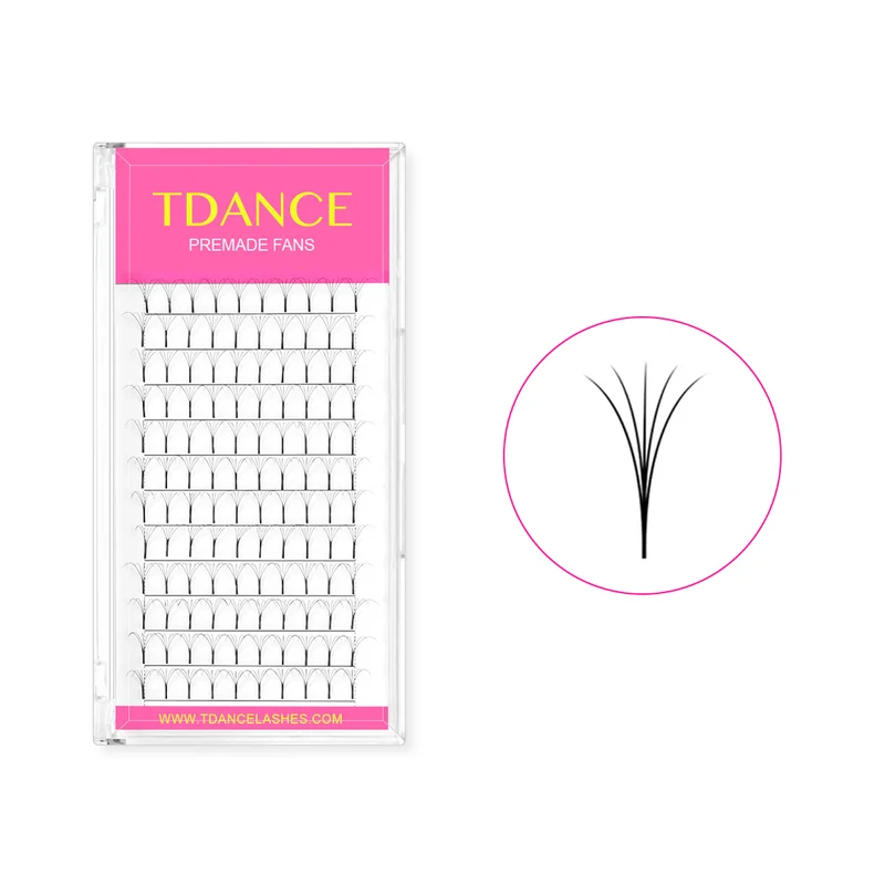 5D Premade Volume Fans Lashes 12 Rows (Long Stem)